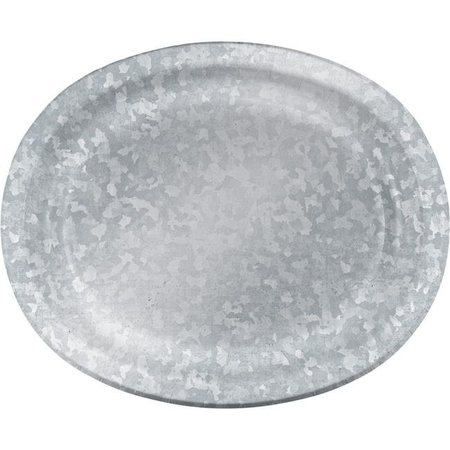 OMG Galvanized Oval Paper Plates; 8 Count OM1570847